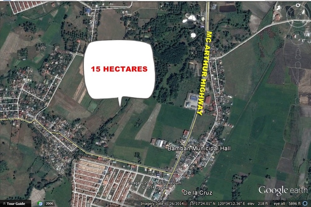 Raw Land Farm for Sale Bamban near McArthur Highway Ref# 0000628
