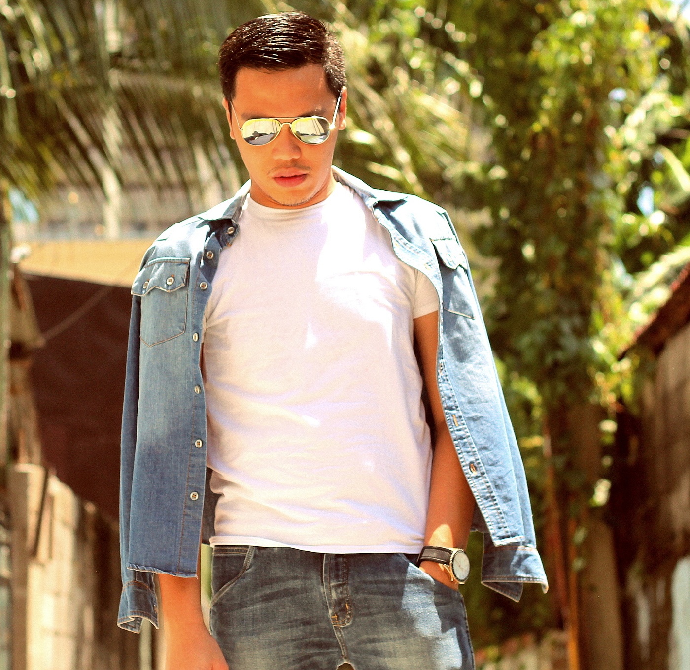 denim on denim men's OOTD denim on denim men's OOTD
